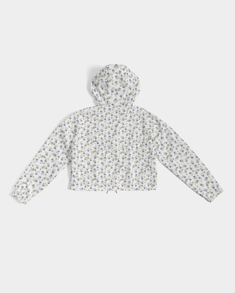 Tea Lover Women's Cropped Windbreaker