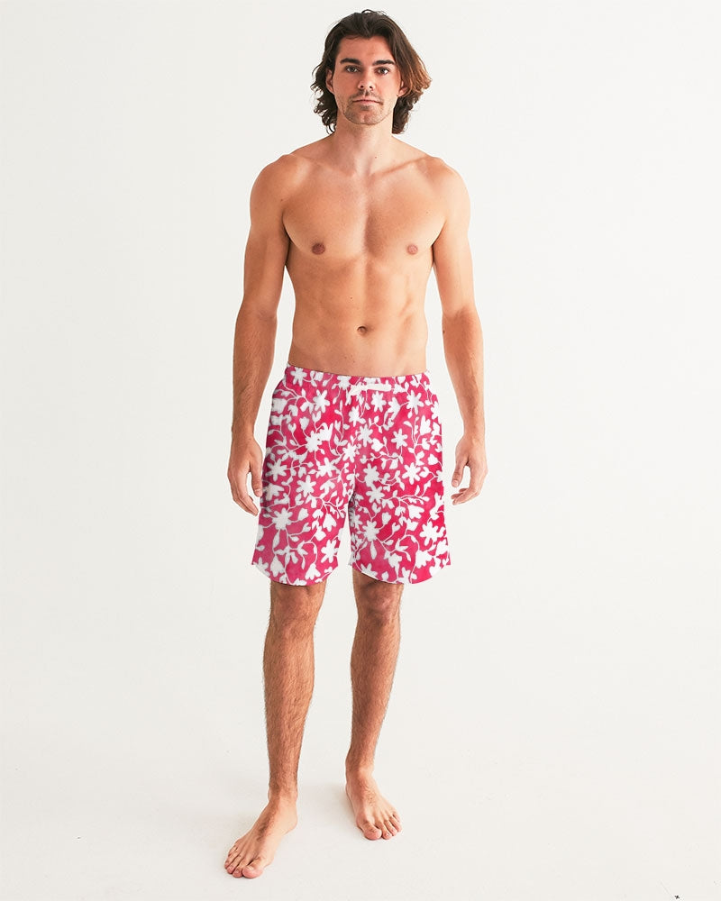 Camo Flower Flame Men's Swim Trunk