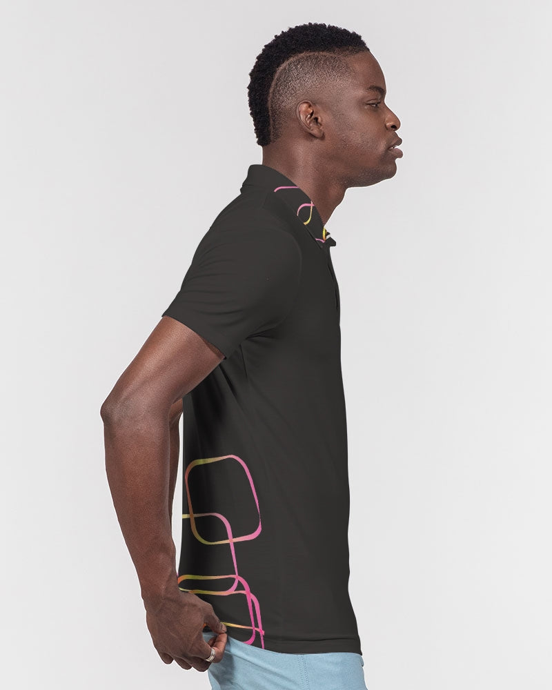 Palm Springs Soft Black Men's Slim Fit Short Sleeve Polo