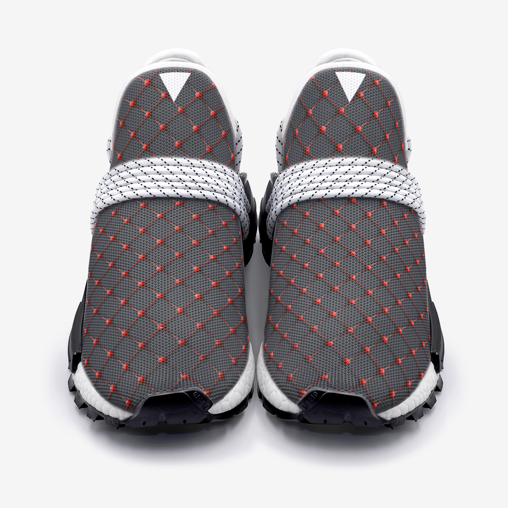 Vluxe by Lucky Nahum Fence Metal & Red Unisex Lightweight Comfort Shoes