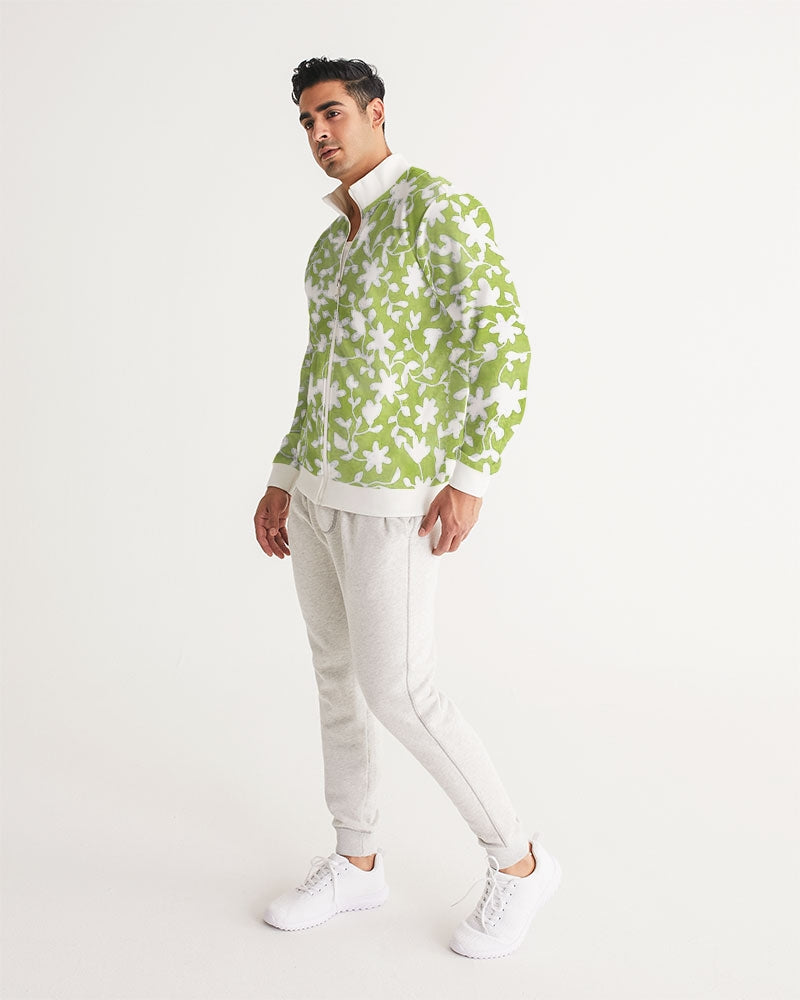 Camo Flower Grass Men's Track Jacket