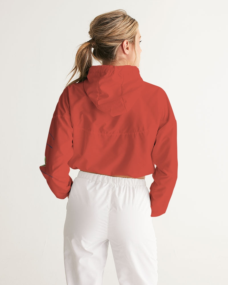Signature Lucky Lime Paprika Women's Cropped Windbreaker