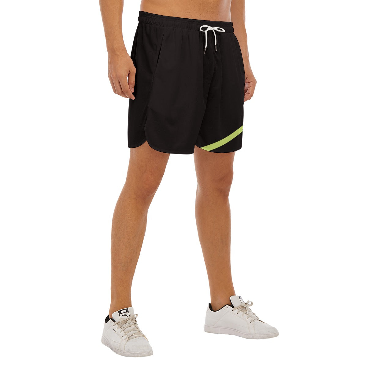 Palestra Black Men's Side Split Sport Shorts