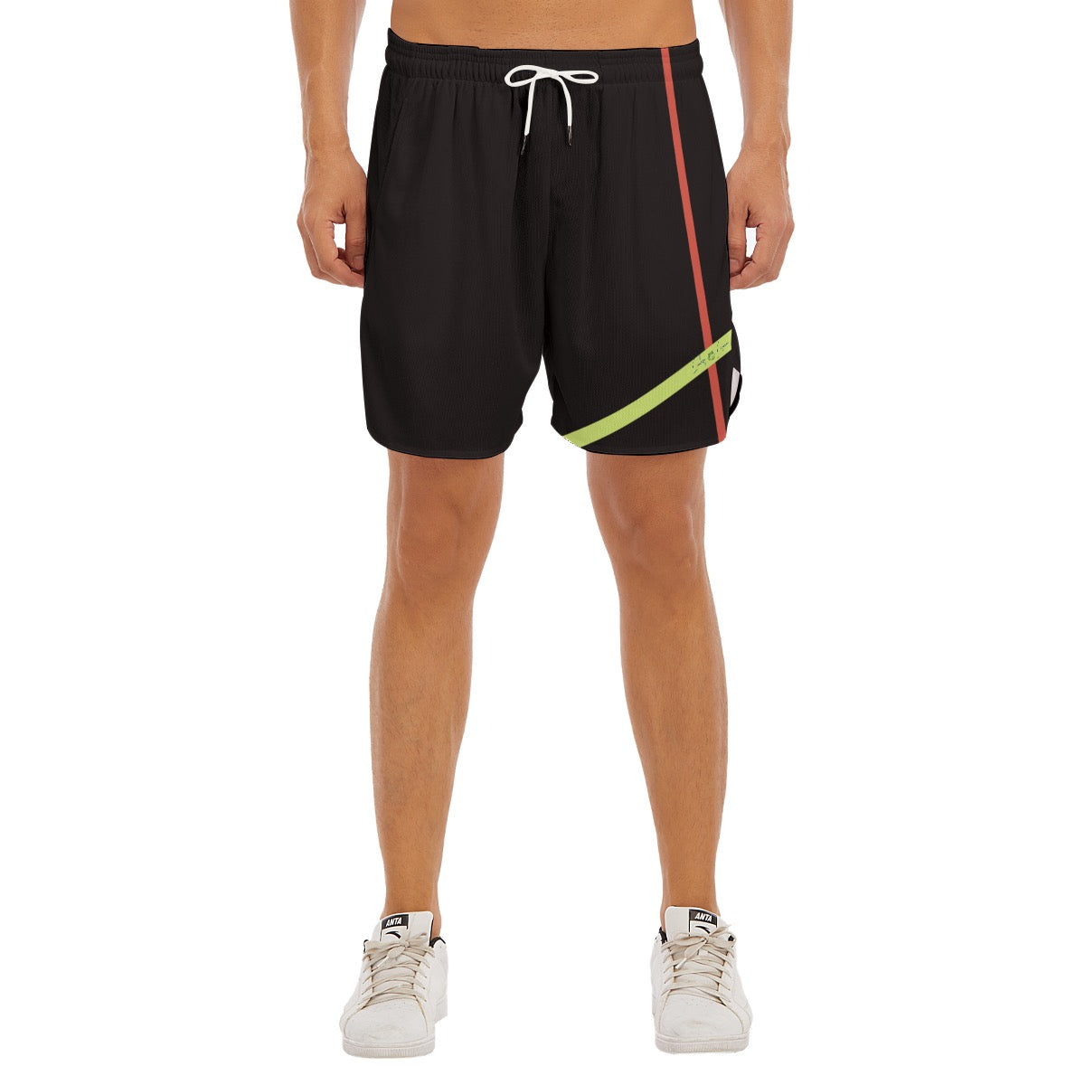 Palestra Black Men's Side Split Sport Shorts