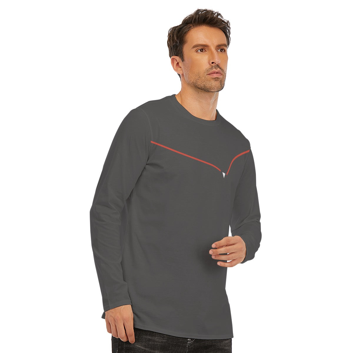Vluxe Go Long Sleeve T-Shirt | Cotton in Steel Gray