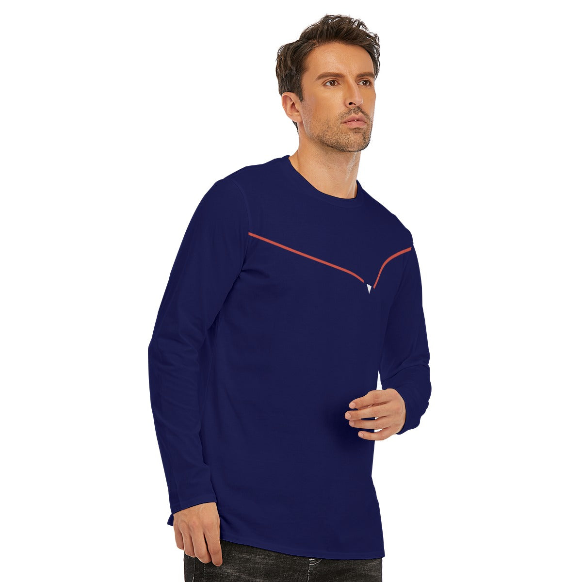 Vluxe Go Long Sleeve T-Shirt Cotton in Navy