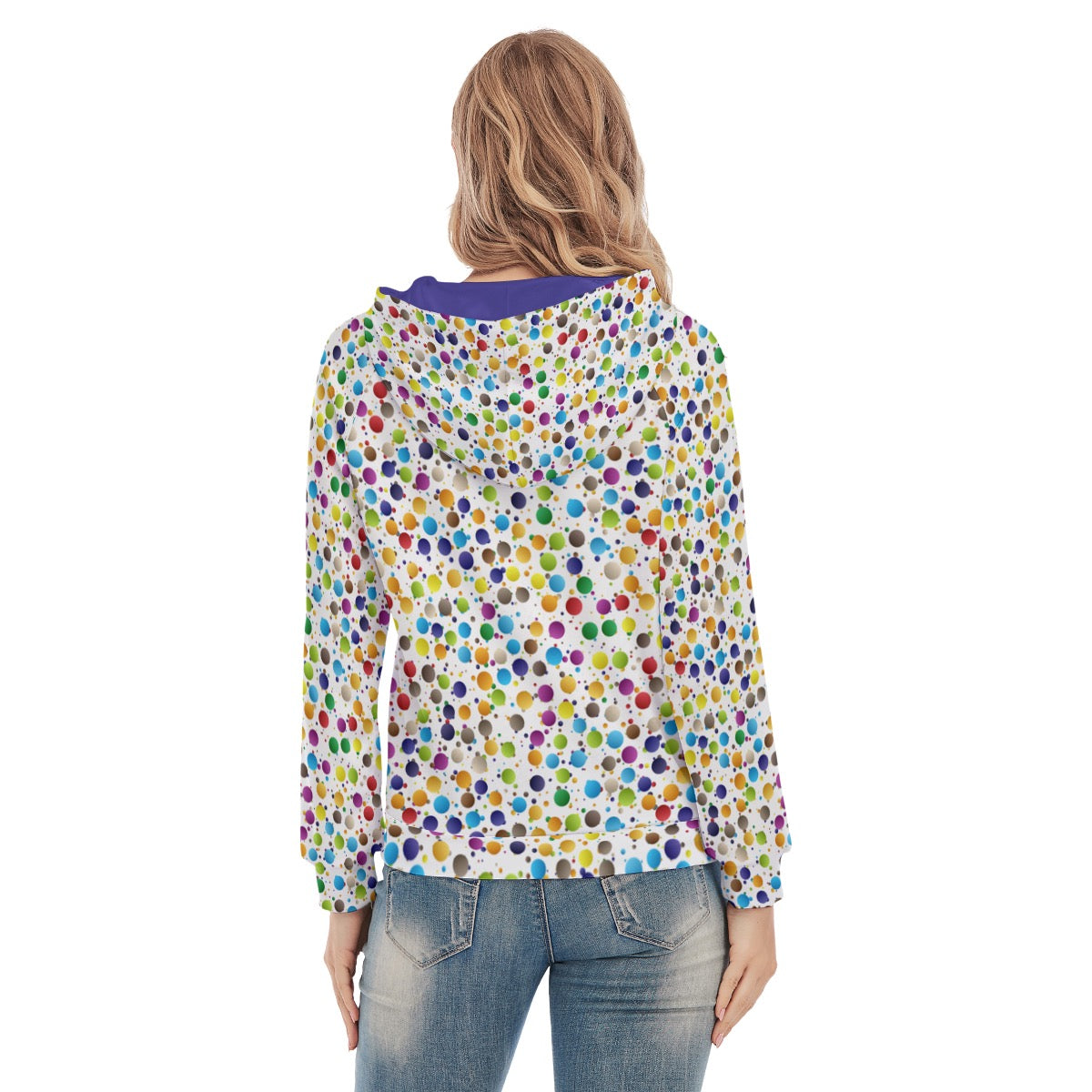 Happiness Women's Raglan Sleeve Hoodie With Zipper Closure