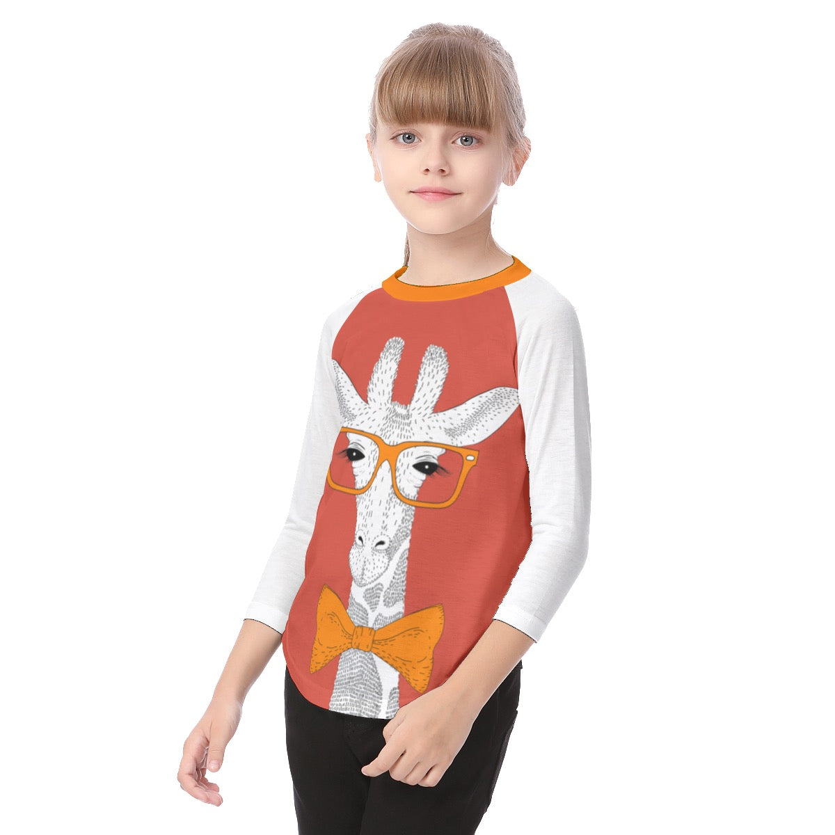Baraffe Giraffe Kid's O-neck Raglan Sleeve T-shirt