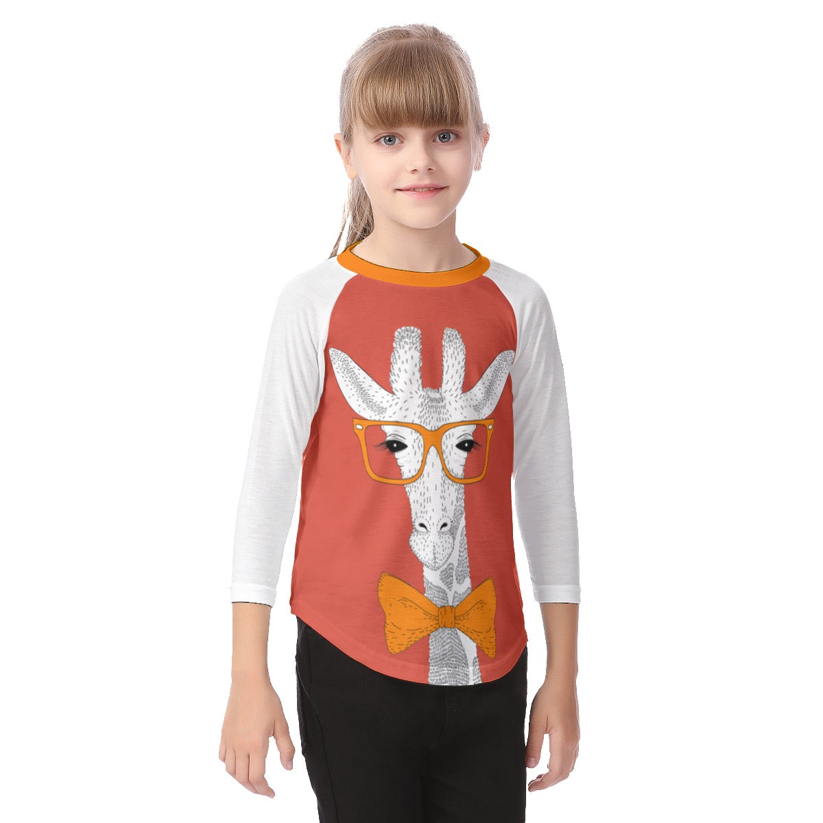 Baraffe Giraffe Kid's O-neck Raglan Sleeve T-shirt