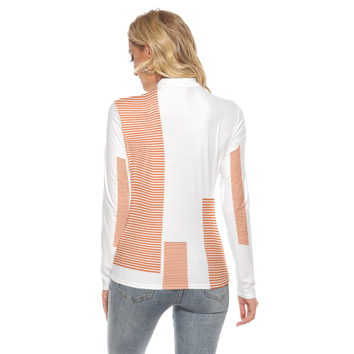 Lucerne Super Comfort Orange Women's Stretchable High Neck Top