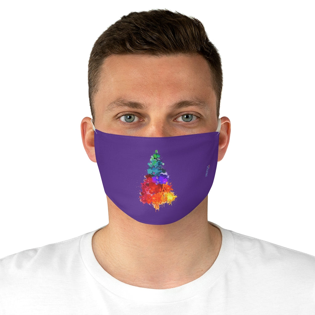 Christmas Tree Purple Double Layer Fabric Face Mask from Vluxe by Lucky Nahum
