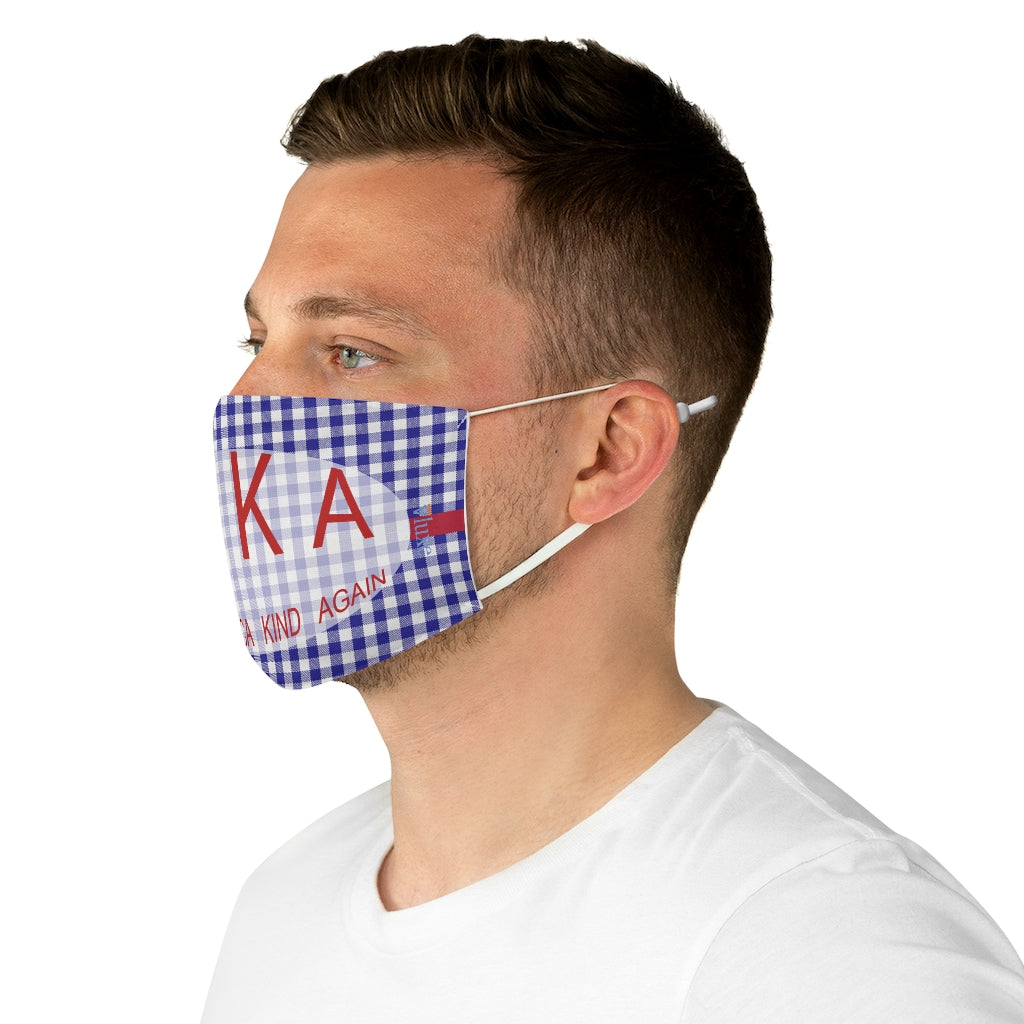 Make America Kind Again Check Double Layer Fabric Face Mask from Vluxe by Lucky Nahum