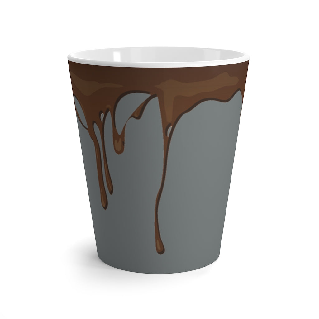 Dripped Stormy Gray Latte Mug from Vluxe by Lucky Nahum