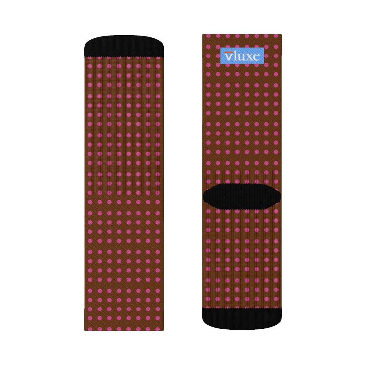 Vluxe DaDot Classic Hot Pink Brown Socks