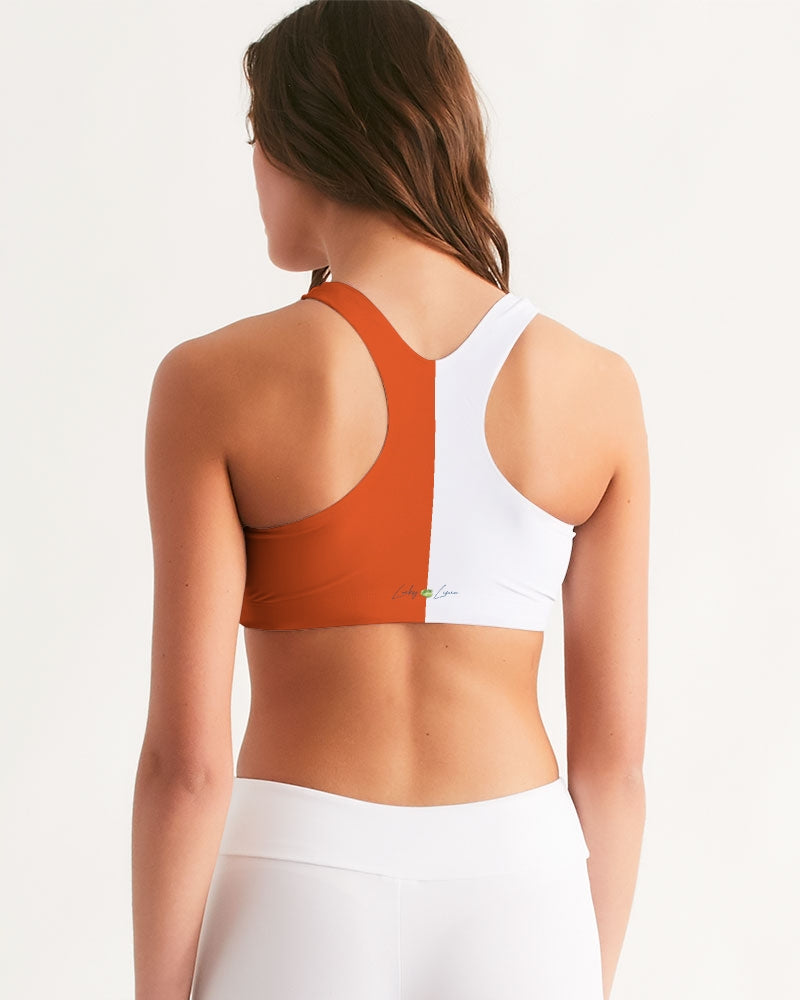 Blocks Saucy Red Women's Seamless Sports Bra