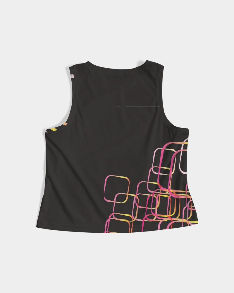 Palm Springs Soft Black Women's Cropped Tank