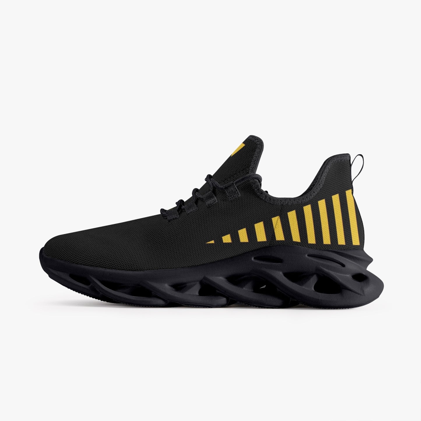 Vluxe Bounce Mesh Knit Sneakers - Black/Yellow