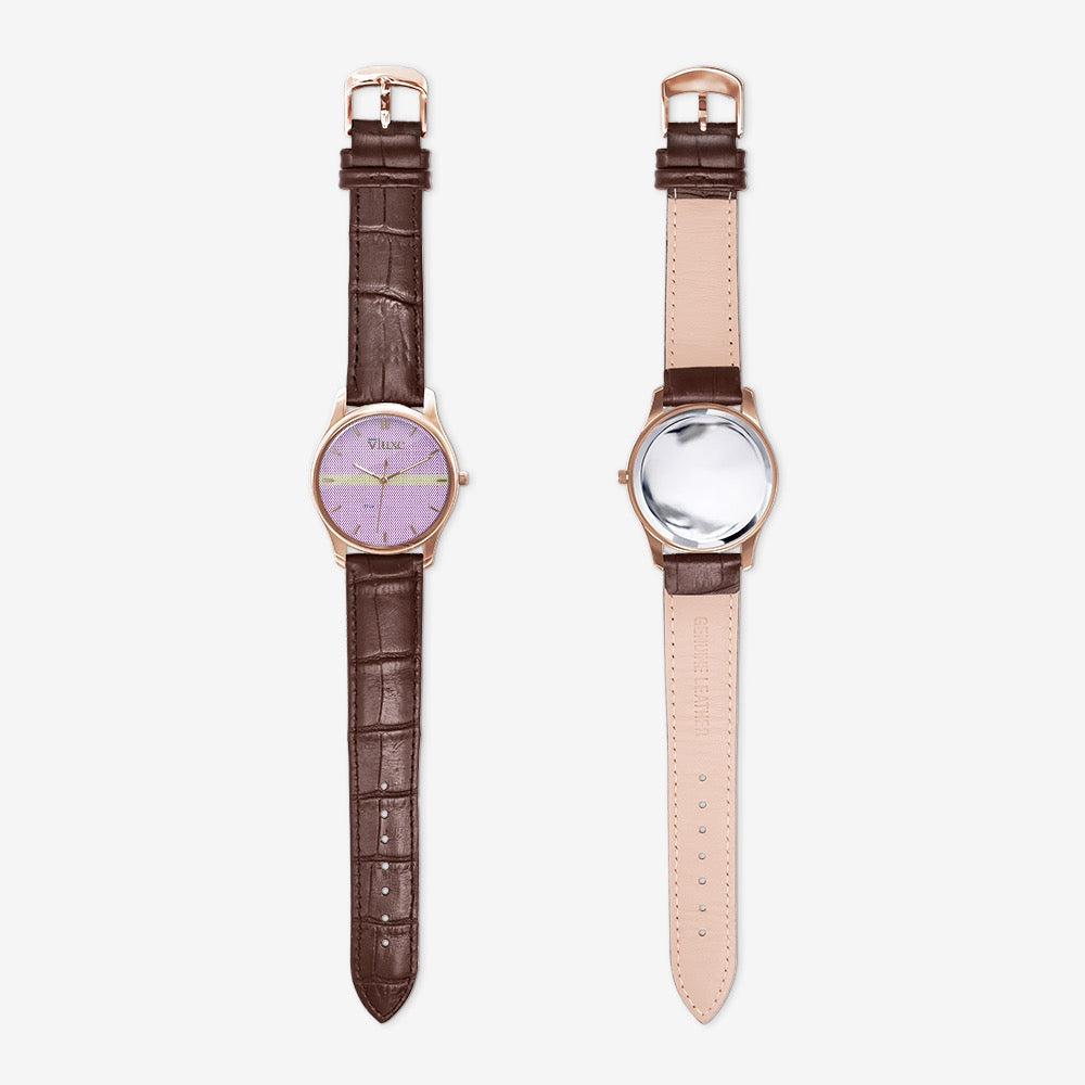 Bone Lilac Classic Fashion Unisex Print Black Quartz Watch | Always Get Lucky
