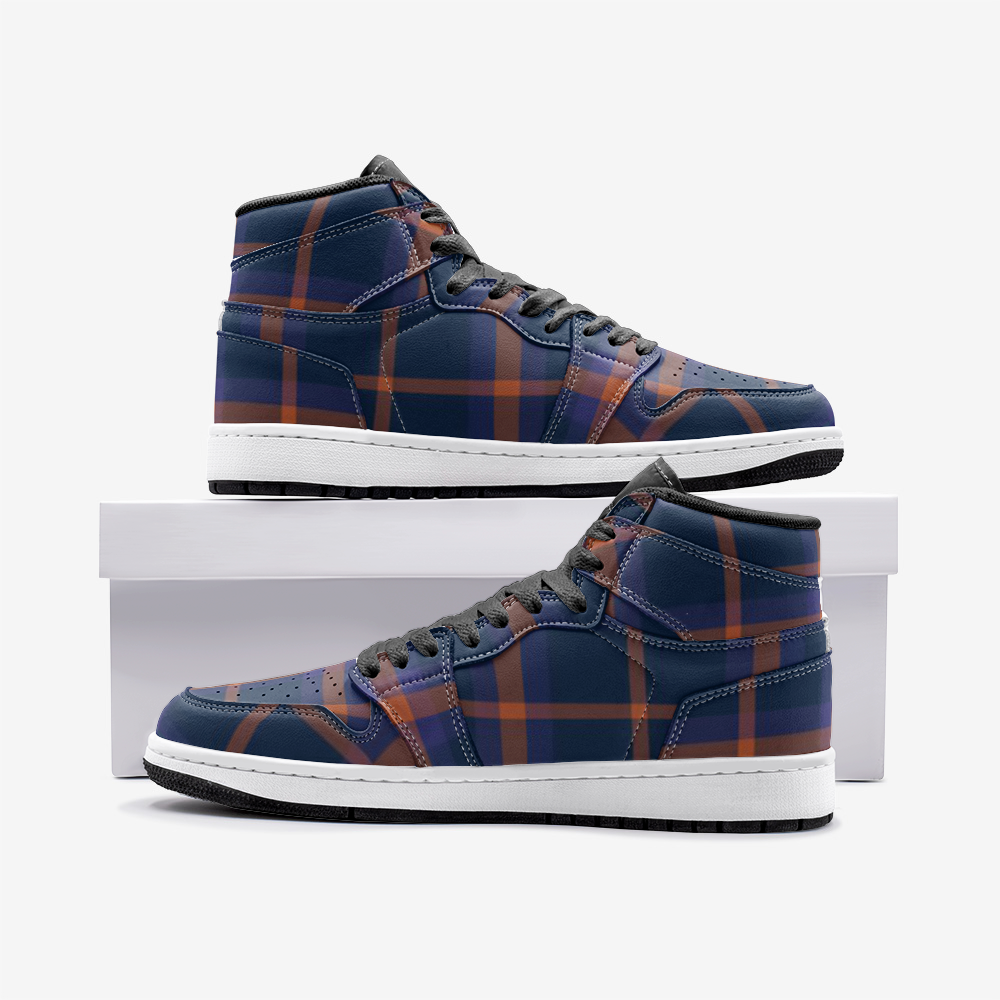 Dozza Navy High Top Unisex Sneaker from Vluxe by Lucky Nahum