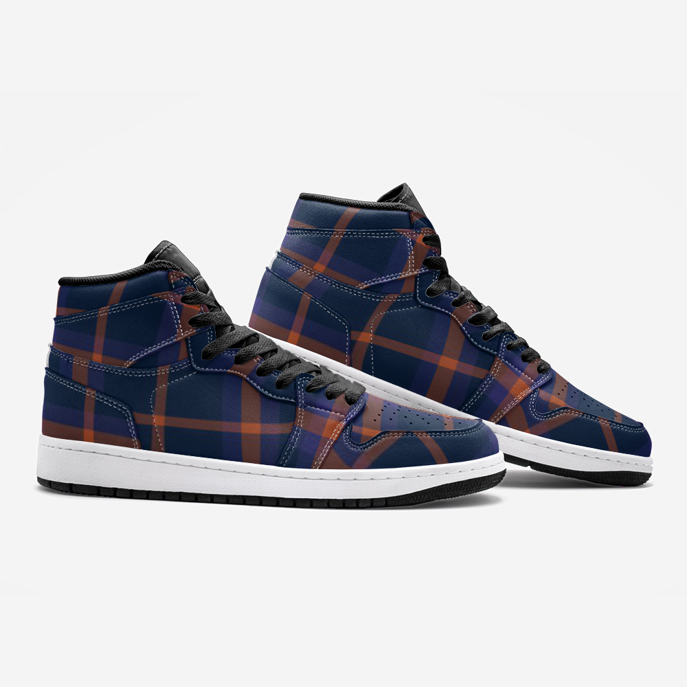 Dozza Navy High Top Unisex Sneaker from Vluxe by Lucky Nahum