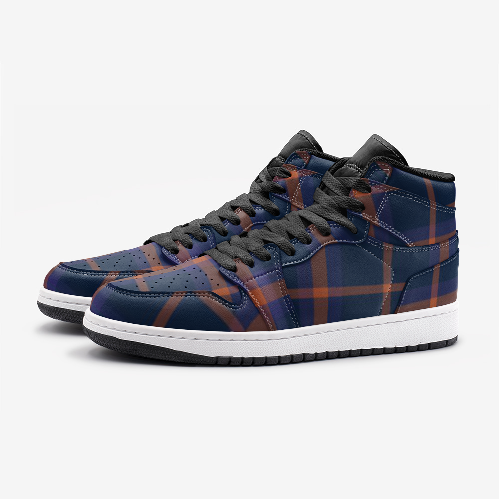 Dozza Navy High Top Unisex Sneaker from Vluxe by Lucky Nahum