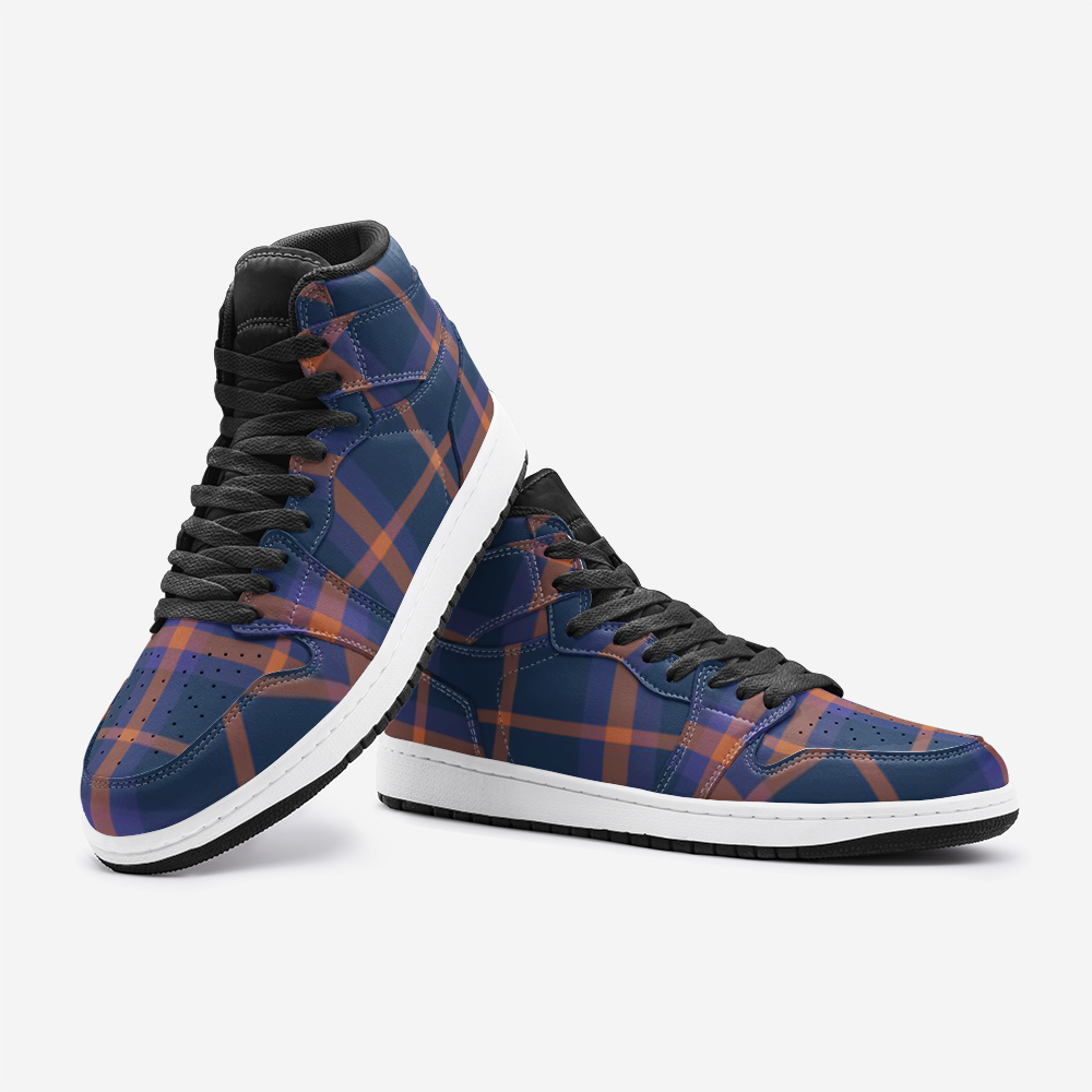 Dozza Navy High Top Unisex Sneaker from Vluxe by Lucky Nahum