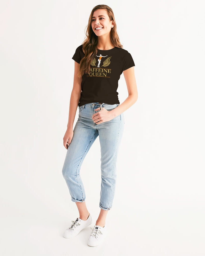 Caffeine Queen Black Women's Tee