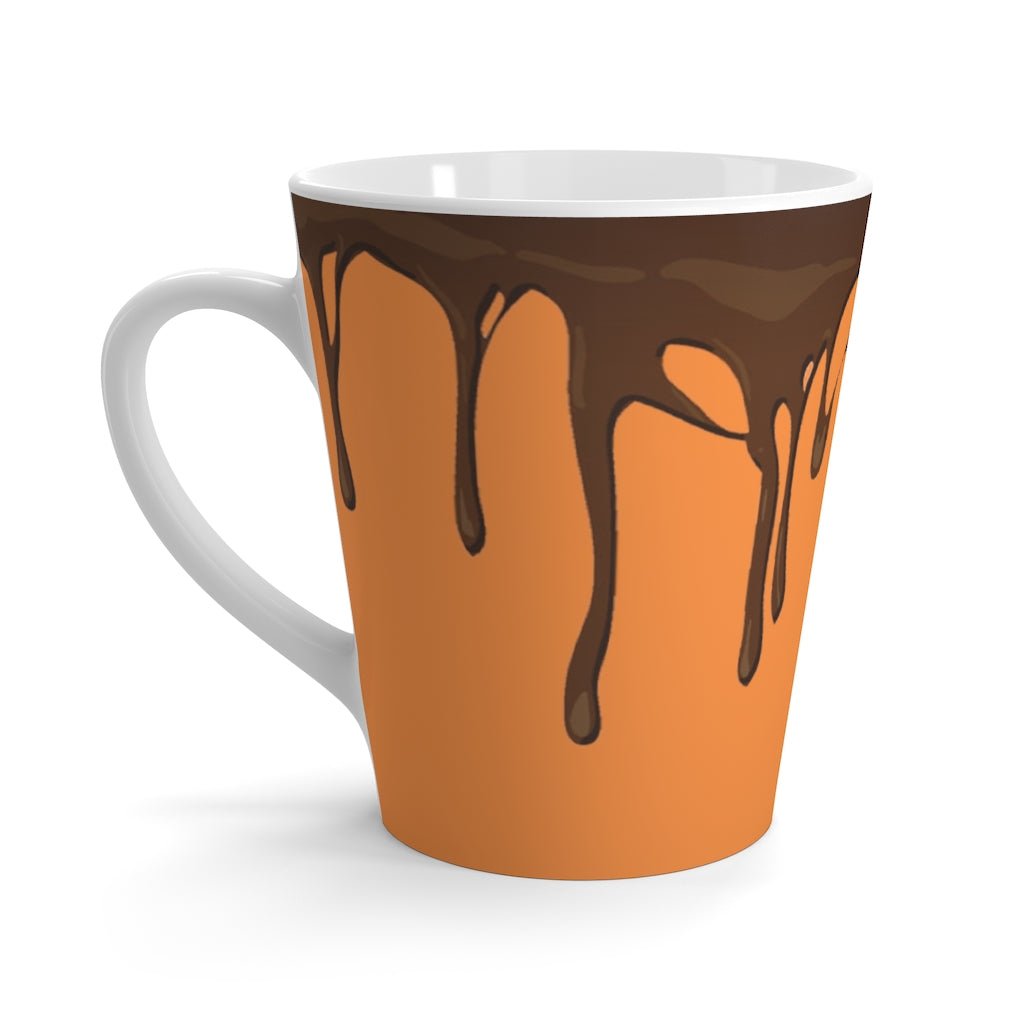 Dripped Orange Glow Latte Mug from Vluxe by Lucky Nahum