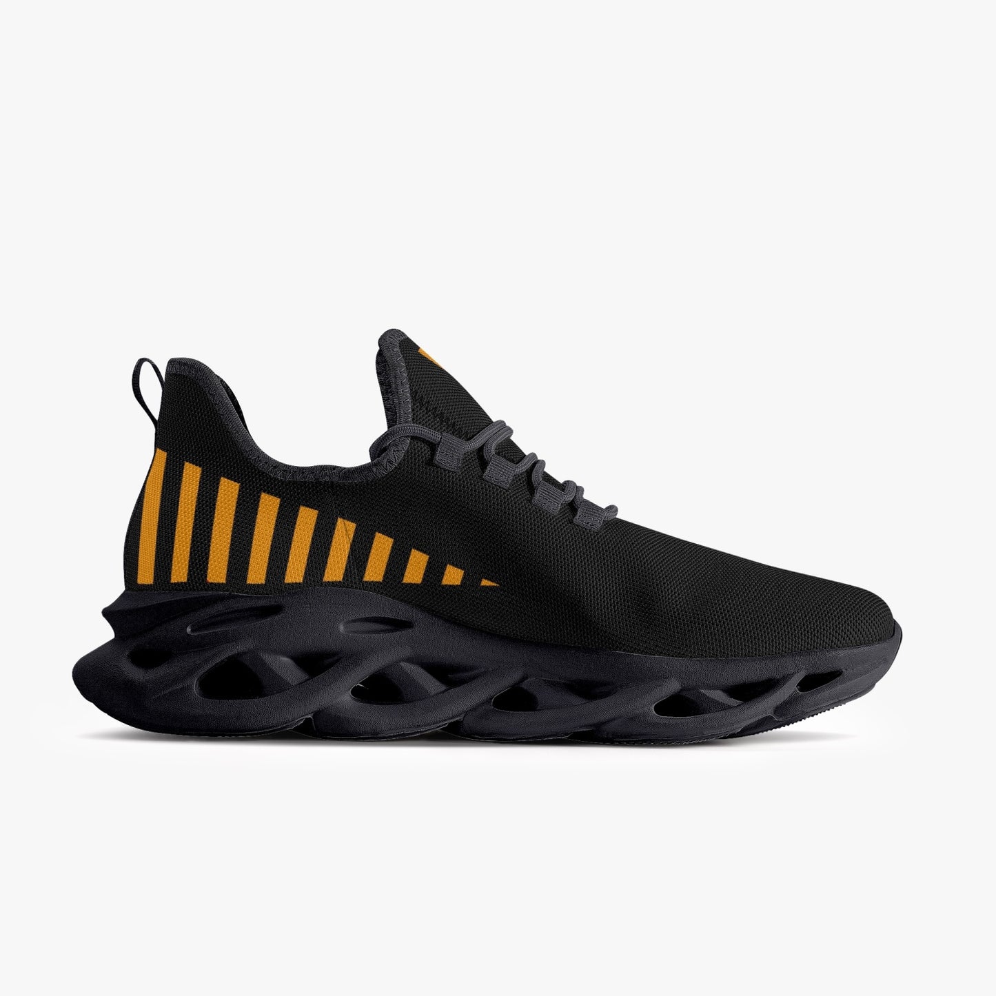 Vluxe Bounce Mesh Knit Sneakers - Black/Orange