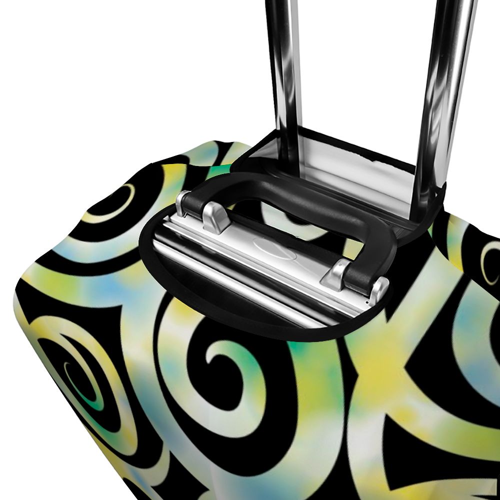 Navy Ribbons Luggage Case Cover