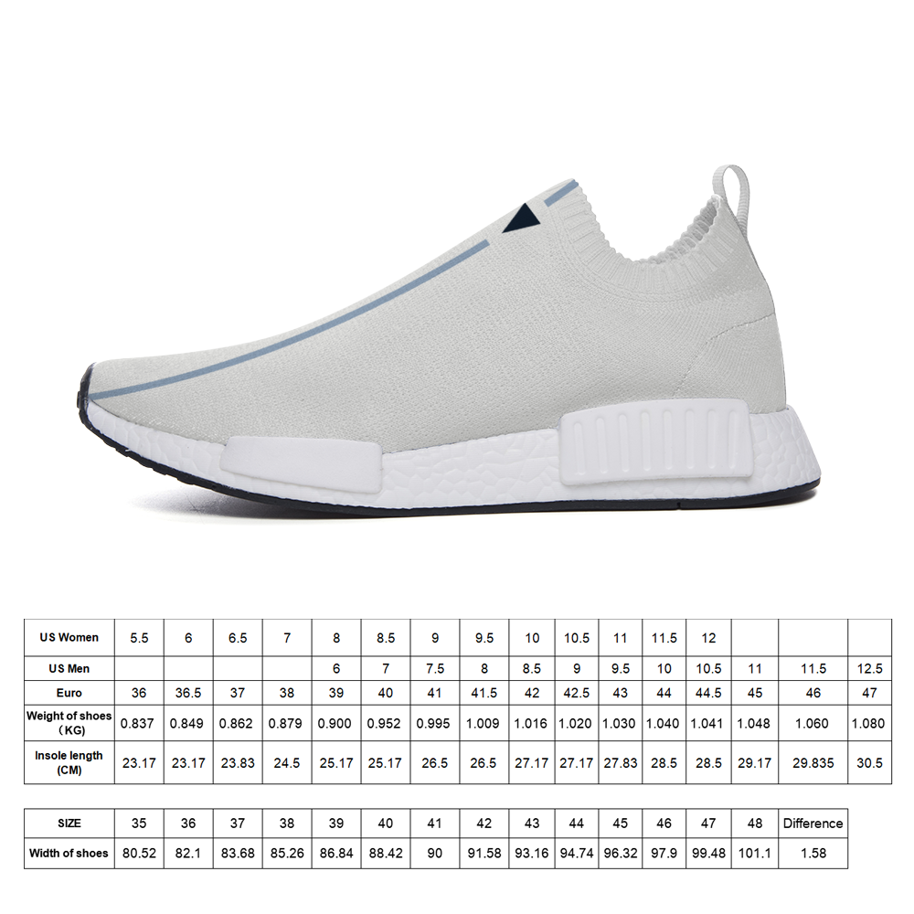 Split White-Ice Unisex Slip On Walking Shoes Lightweight Sneakers from Vluxe by Lucky Nahum