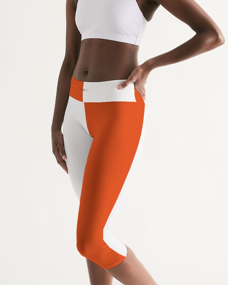 Blocks Saucy Red Women's Mid-Rise Capri