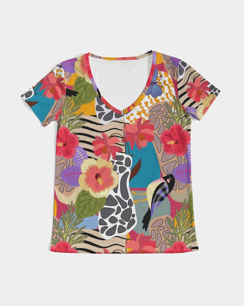Bird of Paradise Women's V-Neck Tee
