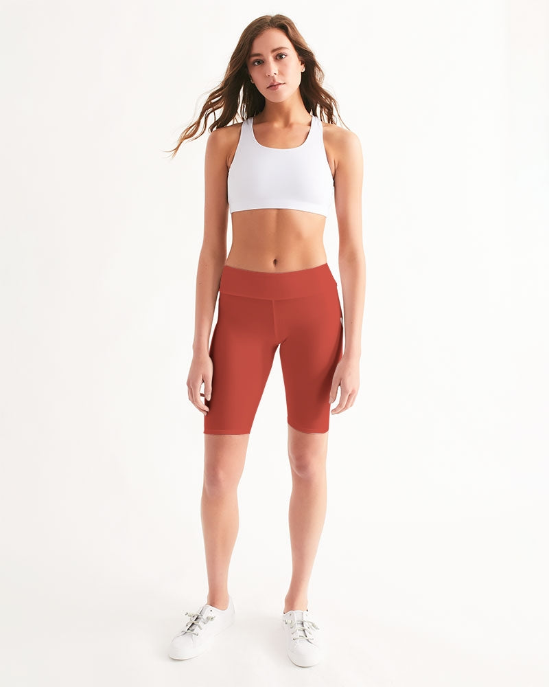 Signature Lucky Lime Paprika Women's Mid-Rise Bike Shorts