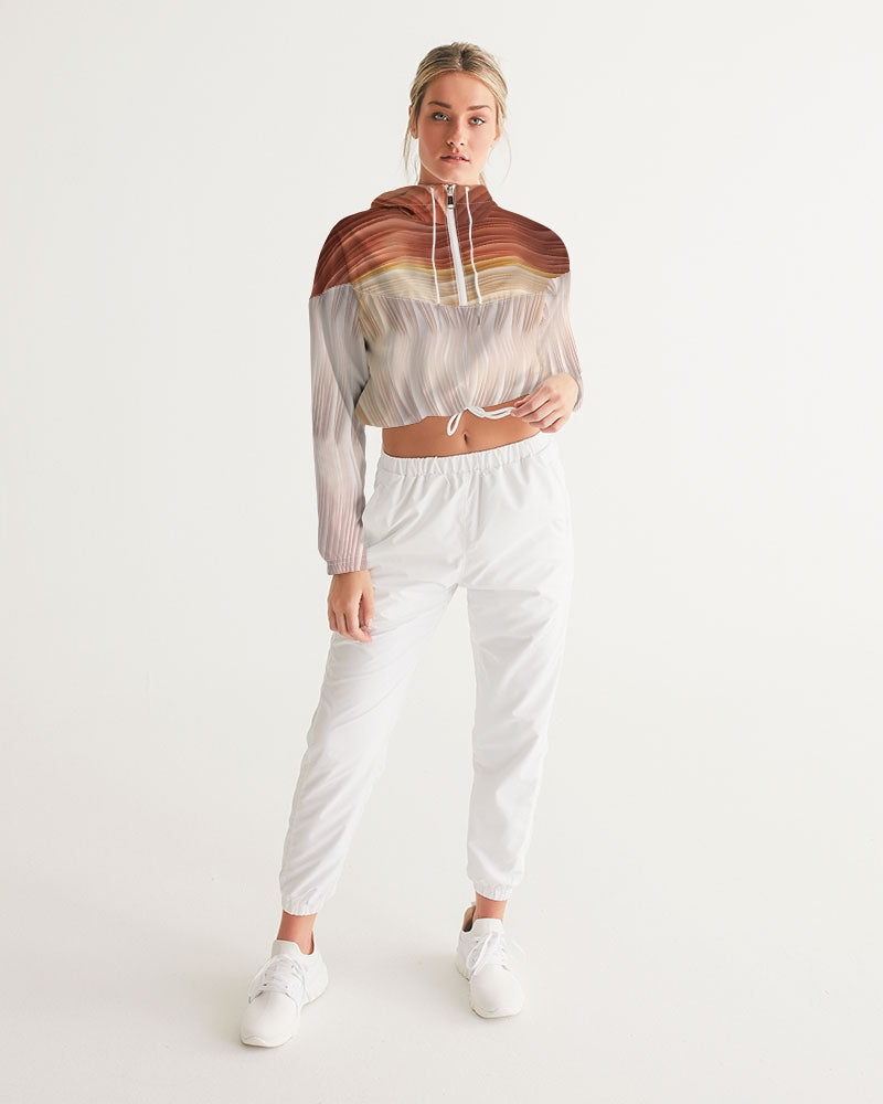 Wavy Gravy Women's Cropped Windbreaker | Always Get Lucky