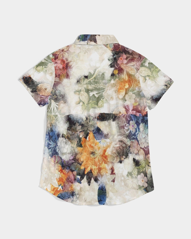 Faded Memory Women's Short Sleeve Button Up | Always Get Lucky