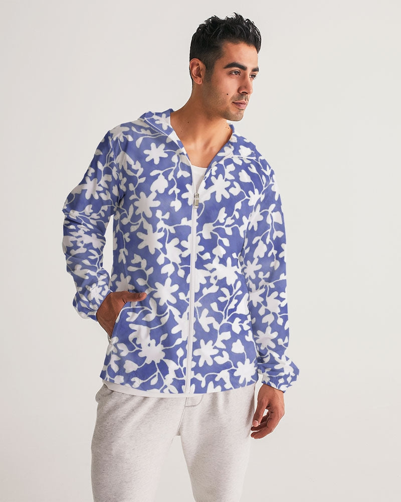 Camo Flower Sky Men's Windbreaker