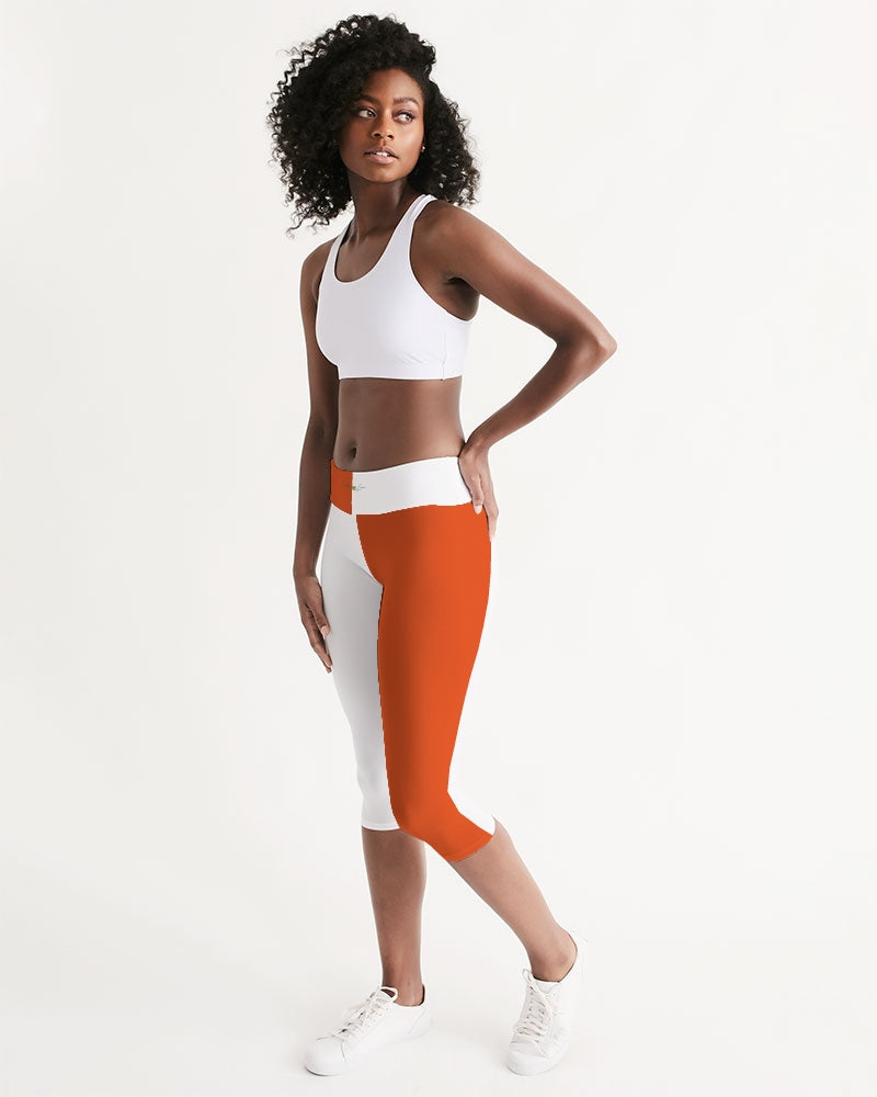 Blocks Saucy Red Women's Mid-Rise Capri