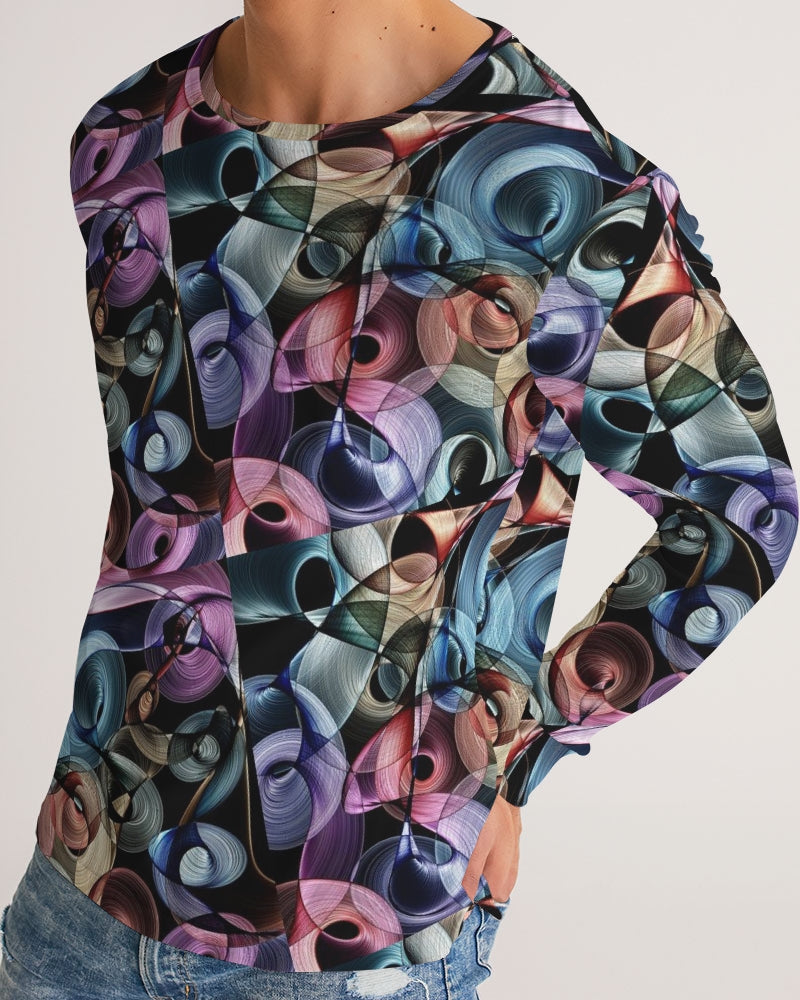 Salento Men's All-Over Print Long Sleeve Tee