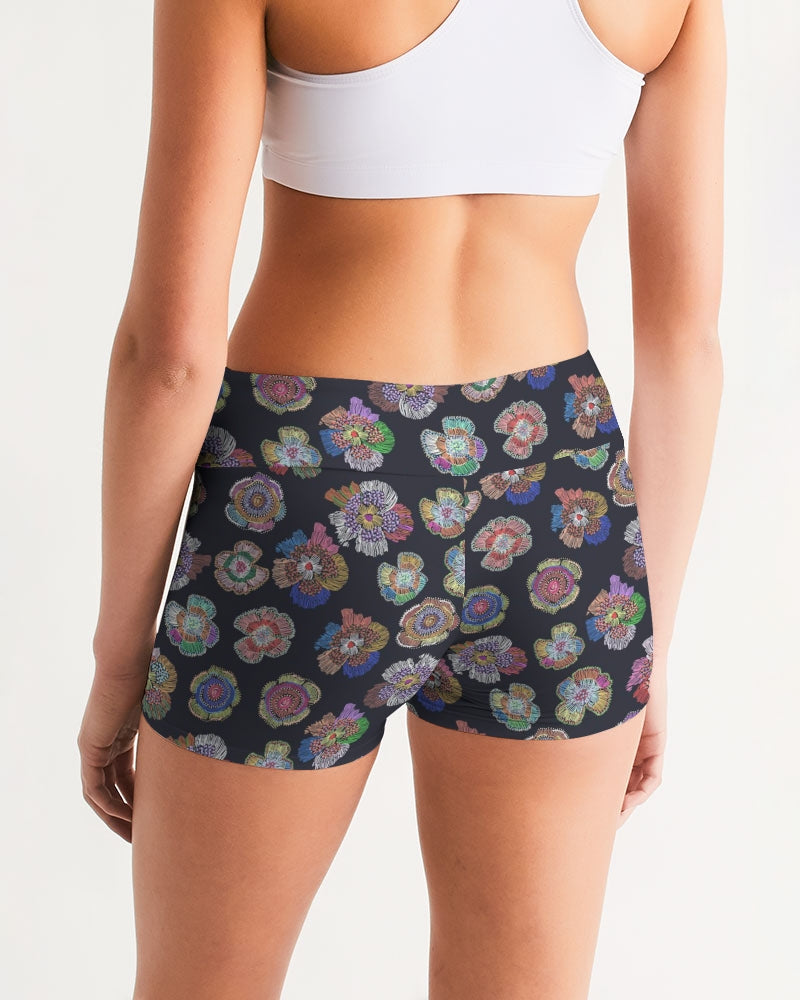 Blooming Women's Mid-Rise Yoga Shorts | Always Get Lucky