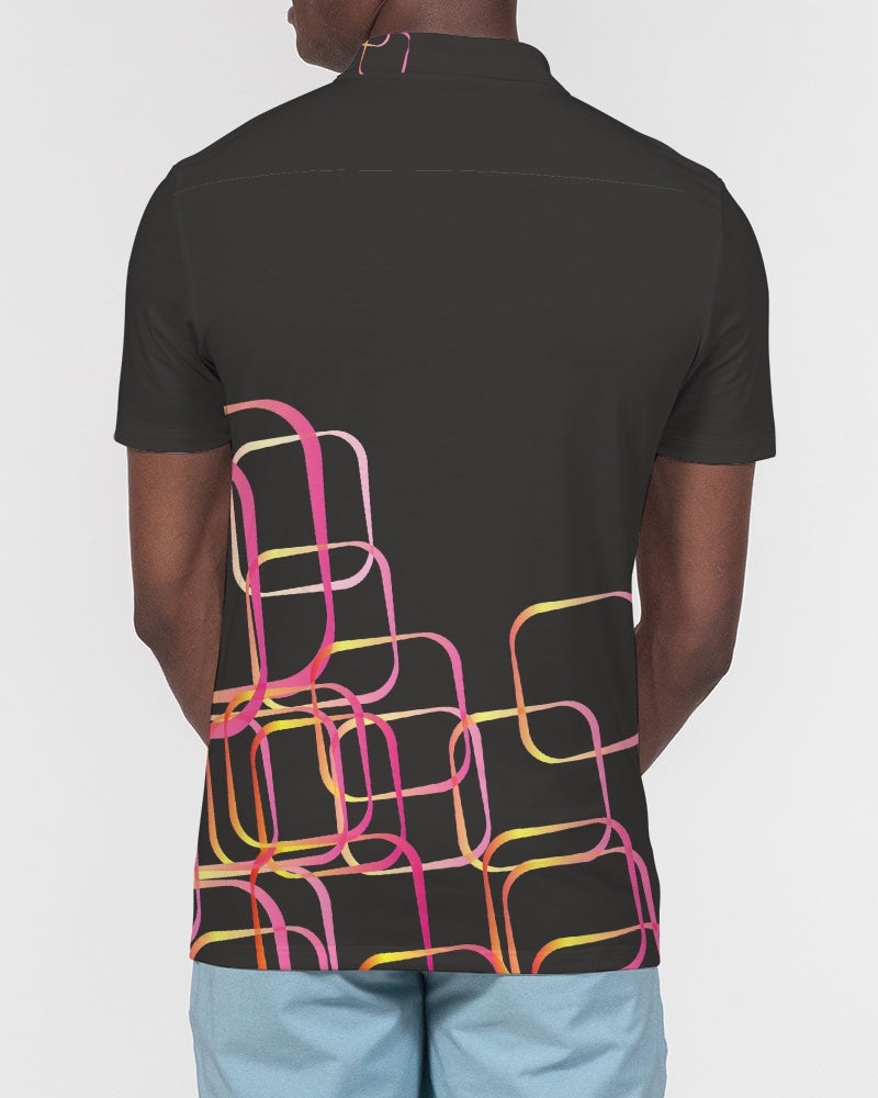 Palm Springs Soft Black Men's Slim Fit Short Sleeve Polo