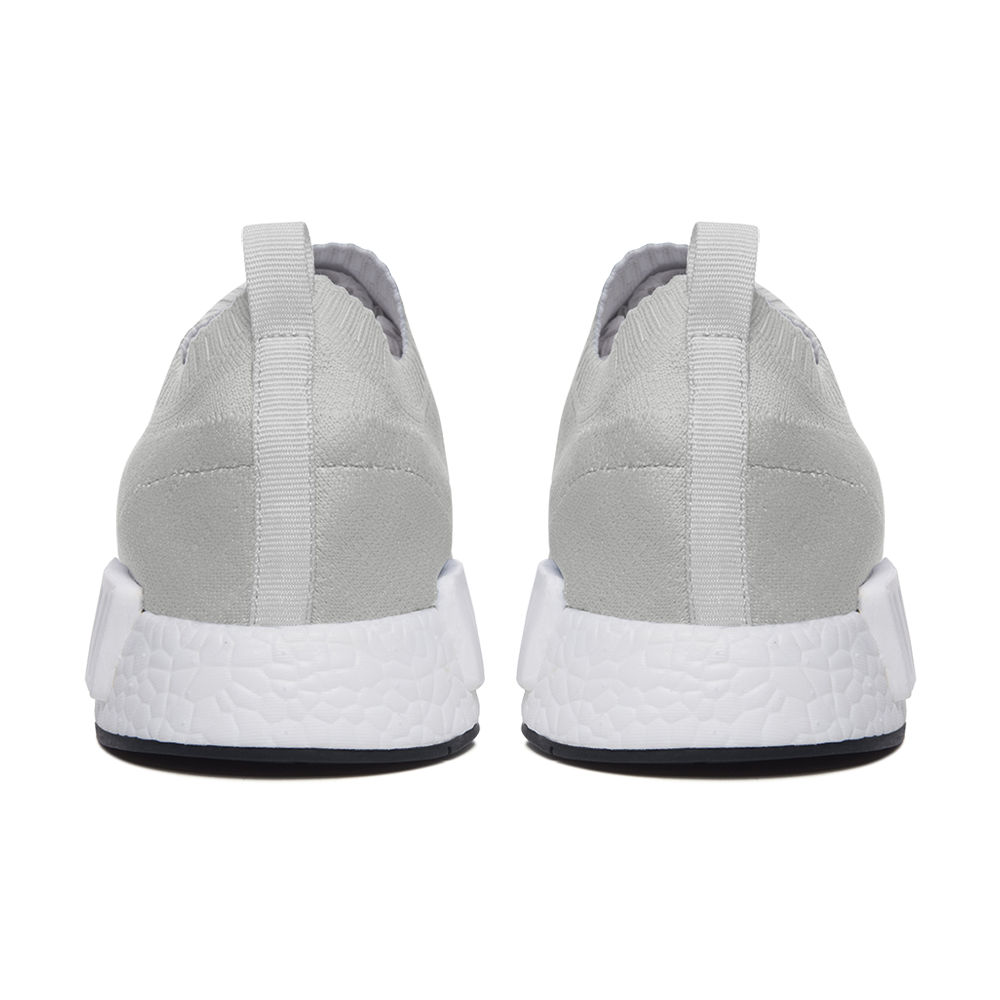Split White-Red Unisex Slip On Walking Shoes Lightweight Sneakers from Vluxe by Lucky Nahum