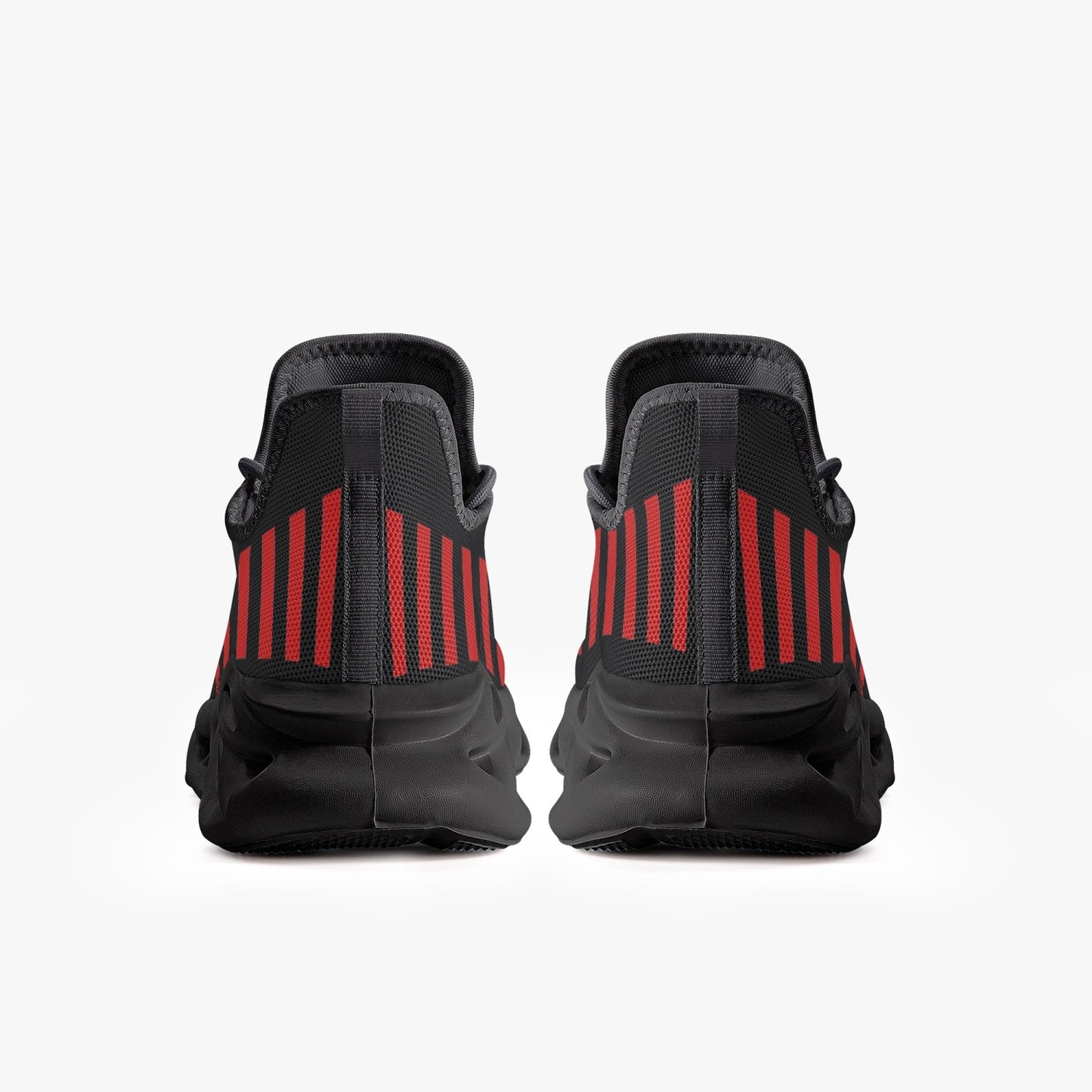 Vluxe Bounce Mesh Knit Sneakers- Black/Red