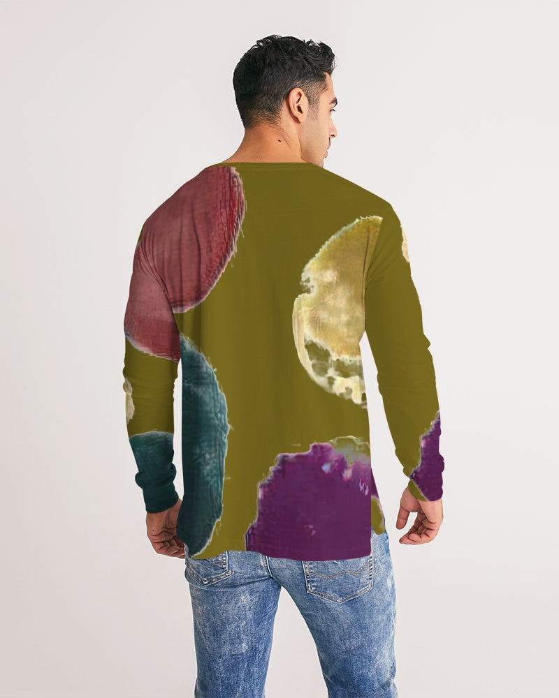 Splaty Olive Men's Long Sleeve Tee | Always Get Lucky