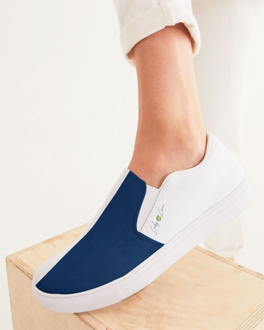 Blocks Navy Seas Women's Slip-On Canvas Shoe