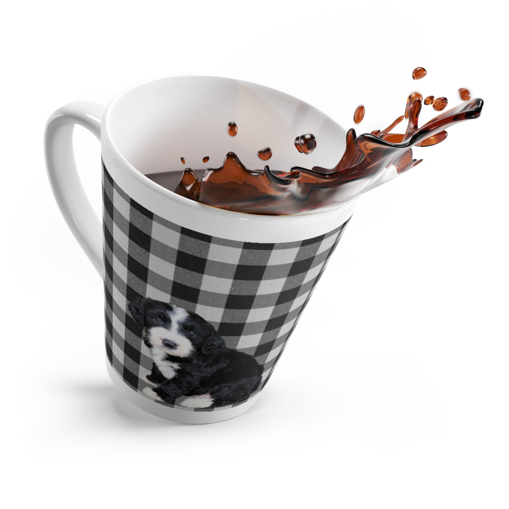 Checks & Puppies Latte Mug