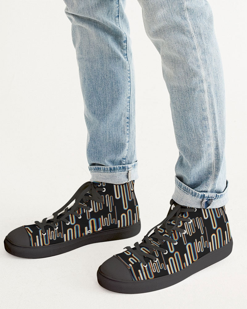 Stefano Men's Hightop Canvas Shoe - Black