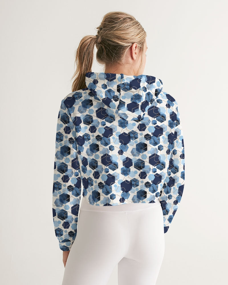 Night Diamonds Women's Cropped Hoodie