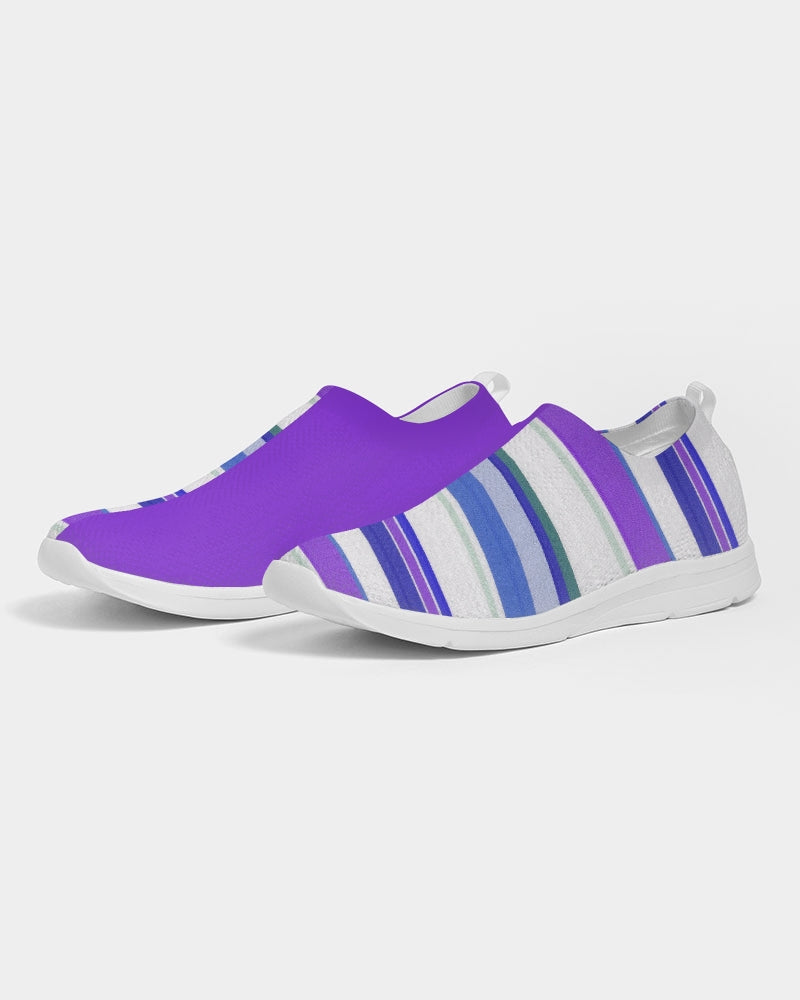 Split Personality Stripe Purple Women's Slip-On Flyknit Shoe