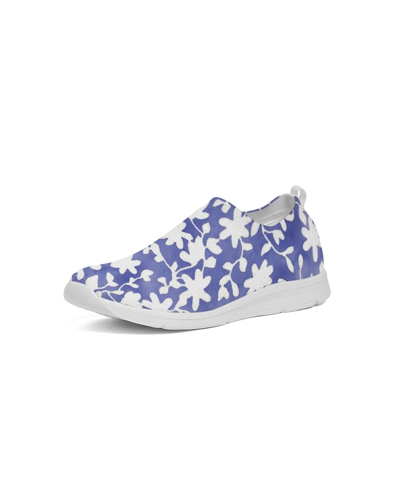 Camo Flower Sky Men's Slip-On Flyknit Shoe